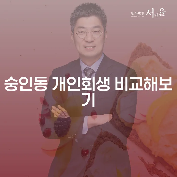 숭인동 개인회생 비교해보기